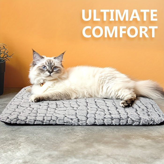 Extra Warm Thermal Cat Dog Bed Mat, Ultra Soft Cat Pet Mat Pad for Indoor Outdoor with Removable Cover Non-Slip Bottom Washable