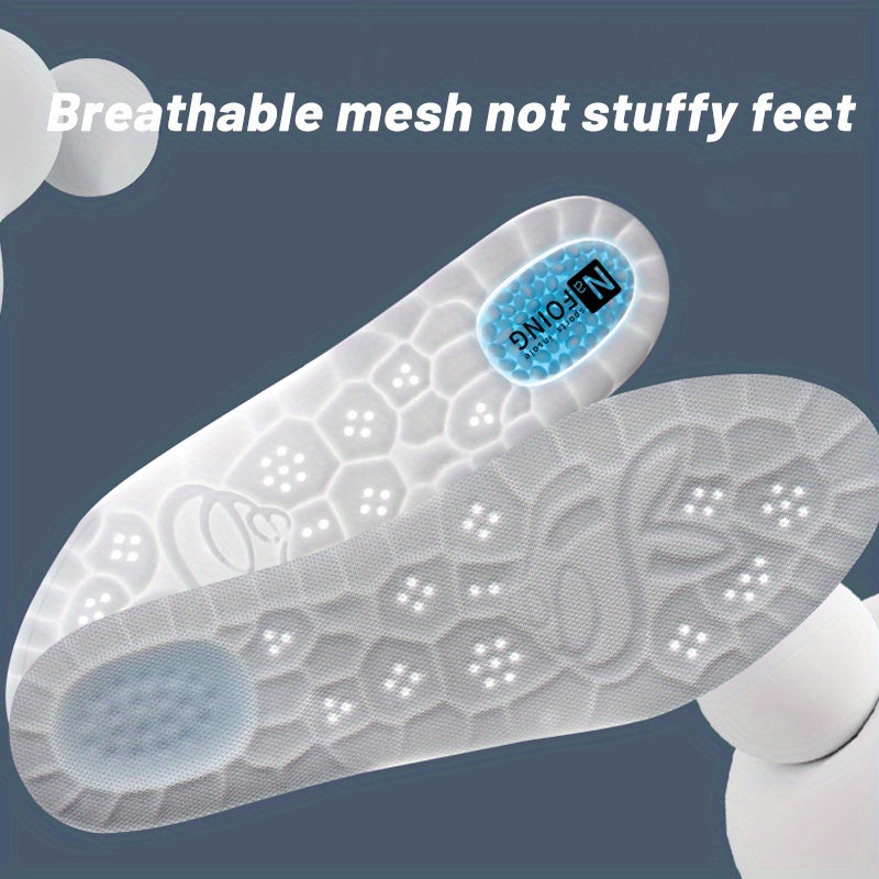 1 Pair TPU Sports Insoles with Explosive Rice Capsules - Shock Absorbing, Breathable, Lightweight Running Inserts for Enhanced Comfort and Support