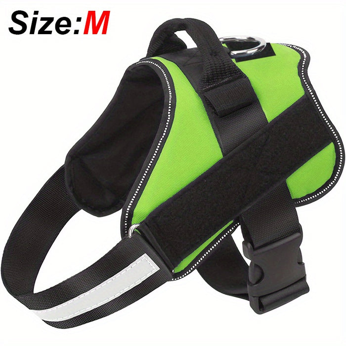 Reflective No-Pull Dog Harness with Breathable Design and Handle for Control and Comfort