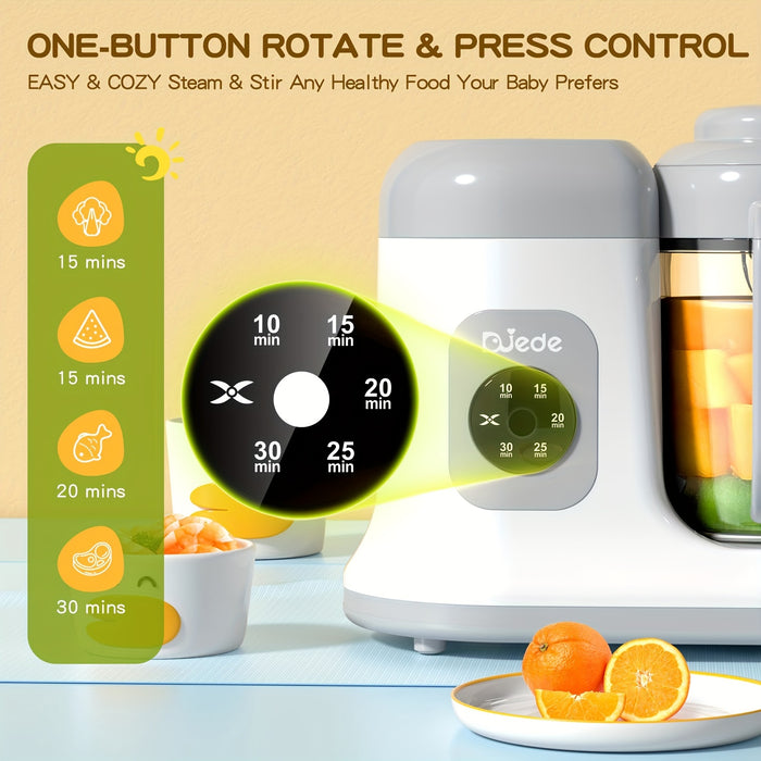 Youngsters Food Maker - Auto Cooking, One Button Control | Processor Steamer Puree Blender for Healthy Homemade Food, White