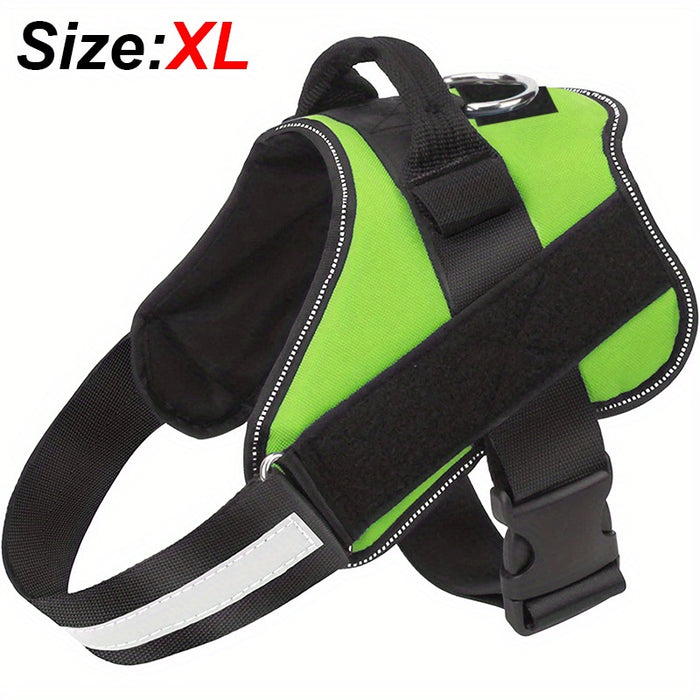 Reflective No-Pull Dog Harness with Breathable Design and Handle for Control and Comfort