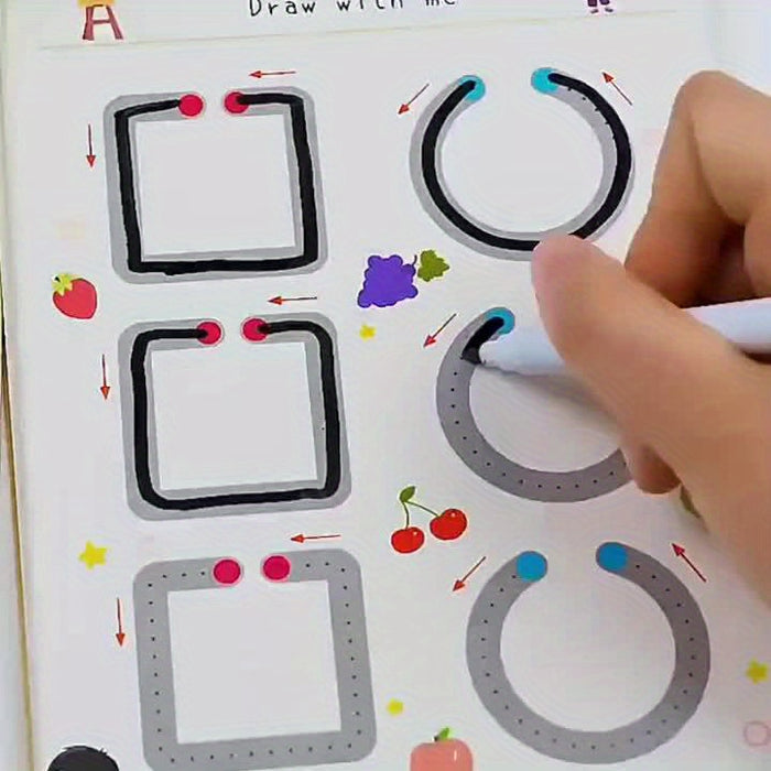 1pc Youngsters Drawing Toy Pen Control Training Color Shape Math Match Game Youngsters Learning Activities Educational Toy
