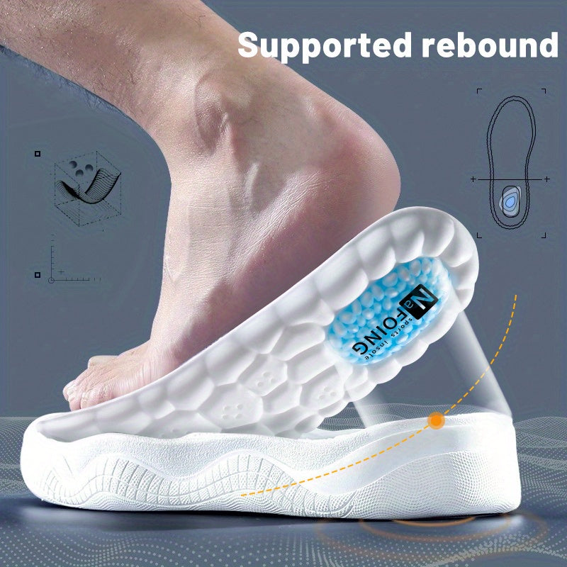 1 Pair TPU Sports Insoles with Explosive Rice Capsules - Shock Absorbing, Breathable, Lightweight Running Inserts for Enhanced Comfort and Support