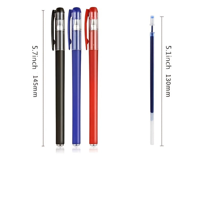 10-piece 10-Piece Gel Pen Set: Red, Black, Water & Carbon Pens for Students, Exams & Office Use
