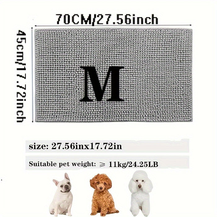 Keep Muddy Paws Out: Absorbent Microfiber Dog Doormat for Indoor Entryway