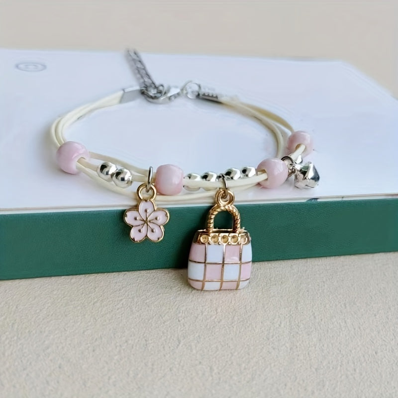 1pc Fashionable Cute Cartoon Bunny Bracelet, For Girls, Easter Gift
