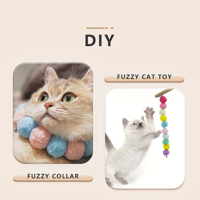 It includes a launcher and a pack of 100 fluffy plush balls, suitable for indoor cats, a toy for exercising cats, increasing love and trust between you and cats. Cats will eagerly look forward to interacting with you and buil