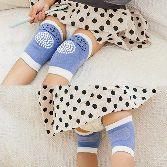 6 Pairs of Baby Crawling Non-Slip Knee Pads, Unisex Baby Toddler Knee Pads, Cartoon Elastic Knee Pads, Four Seasons Warm Accessories