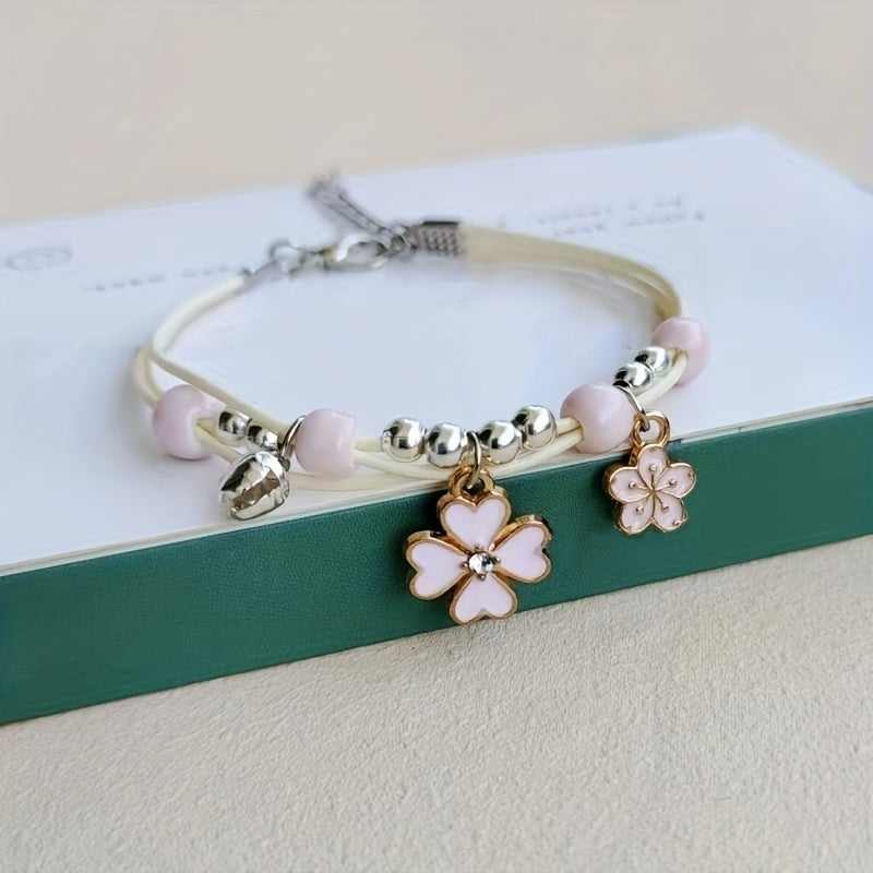 1pc Fashionable Cute Cartoon Bunny Bracelet, For Girls, Easter Gift