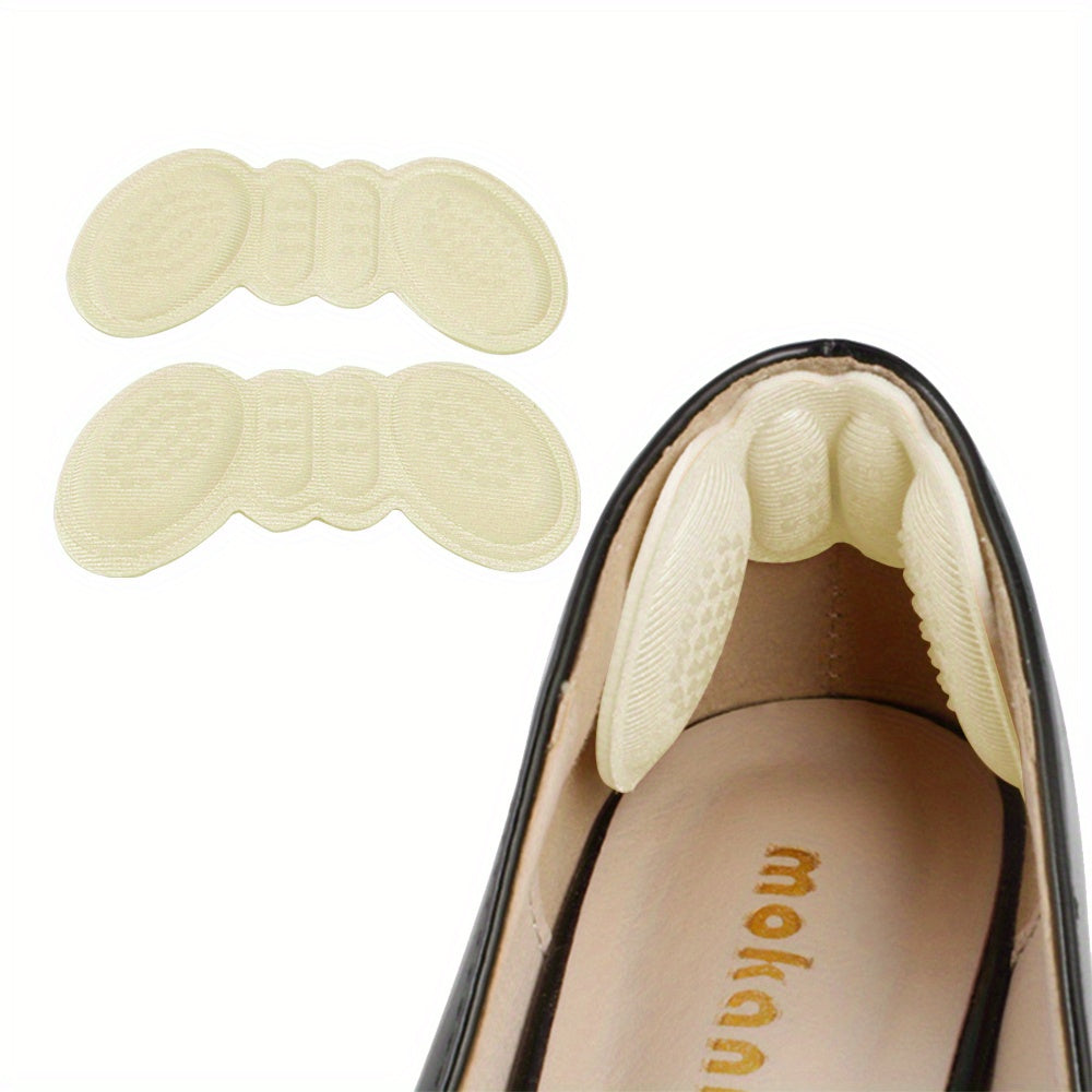 1 Pair/5 Pairs 4D Heel Stickers - Soft Polyester Pads for High Heels, Anti-Slip and Prevents Heel Wear, Invisible Design