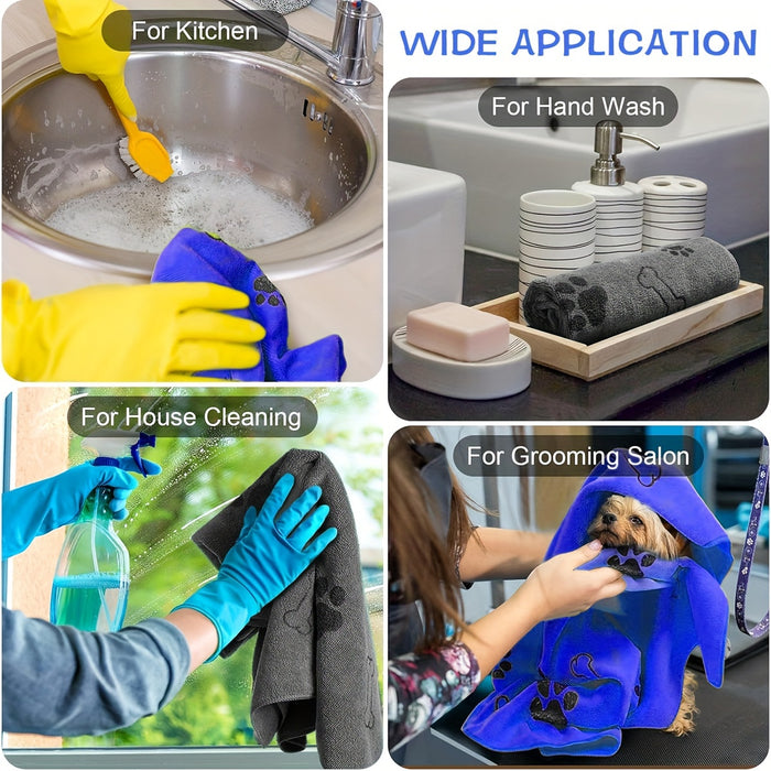 Quick-Drying Microfiber Dog Towel for Bath, Absorbent Pet Towel for Dogs and Cats, Medium Size