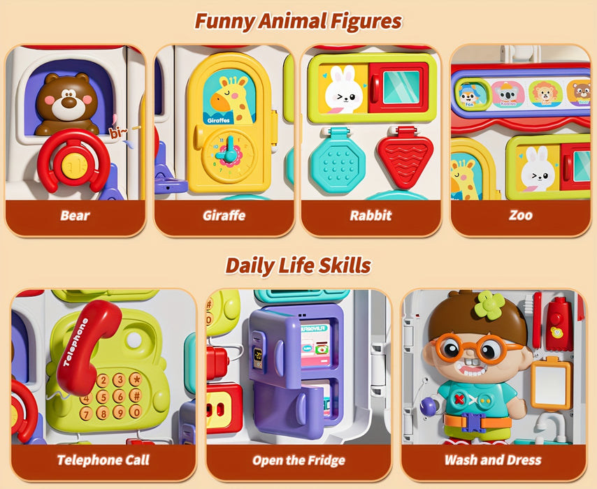 54 In 1 Busy Board Montessori Toys For Toddler 1-3, Learning Toddler Toys For 1+ Year Old, Educational Fine Motor Baby Toys For 12 18 Months, Birthday Gift For 1 2 3 Years Old Boys Girls