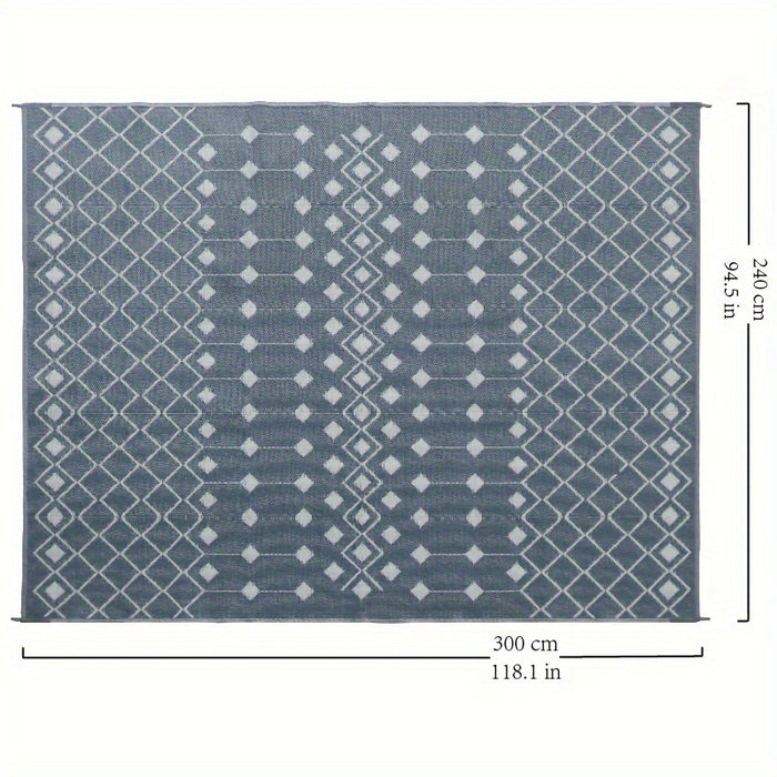1pc, reversible outdoor Mat, outdoornothing else, stain-resistant and durable, made of polypropylene material, foldable, double-sided design, suitable for RV patio, outdoor camping, backyard and picnic use, lightweight and ea