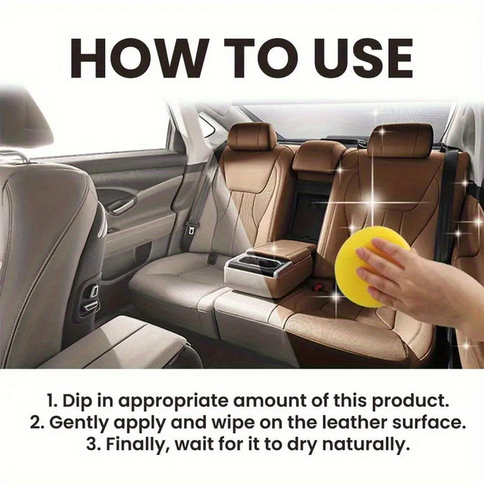 Binzaki Plastic Renovating Wax, 2.03oz, Black Interior Dashboard Shine Restorer, ABS Resin Repair Cream, Whitening Restoration Paste, Leather Sofa Seat Care, Car Tire Gloss Enhancer