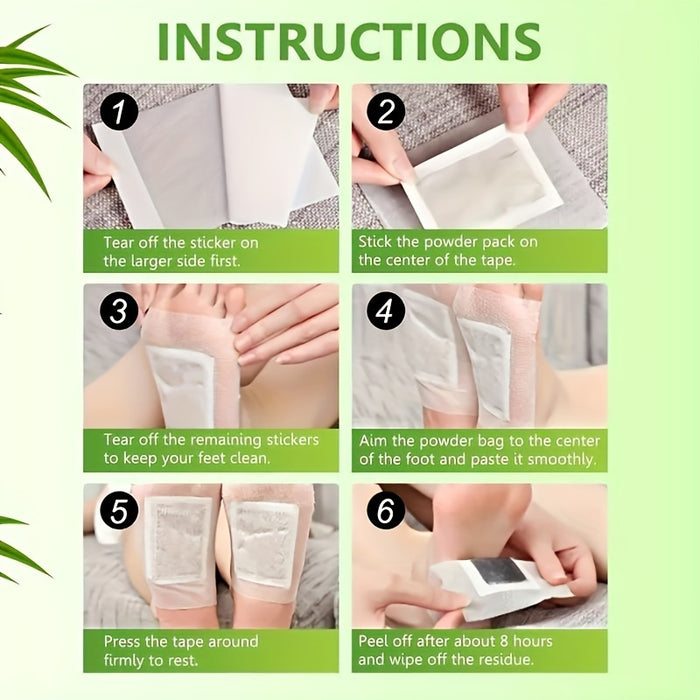10/20pcs Deep Cleansing Foot Pads with Natural Ginger Extract - Revitalize and Moisturize Your Feet Overnight, Preservative-Free, Unscented, and Easy to Use with Extractor Tool
