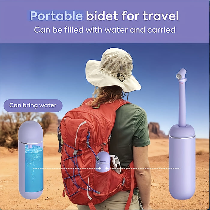 Contemporary Handheld Bidet, 380ml Leakproof Peri Bottle with Tank-Lock, Patented Removable Water Storage, Travel-Friendly, No Electricity Needed, Asian G1/2 Nozzle