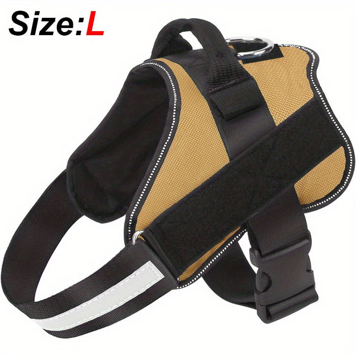 Reflective No-Pull Dog Harness with Breathable Design and Handle for Control and Comfort
