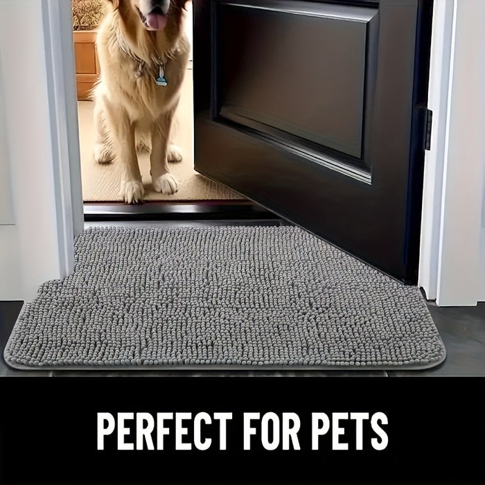 Keep Muddy Paws Out: Absorbent Microfiber Dog Doormat for Indoor Entryway