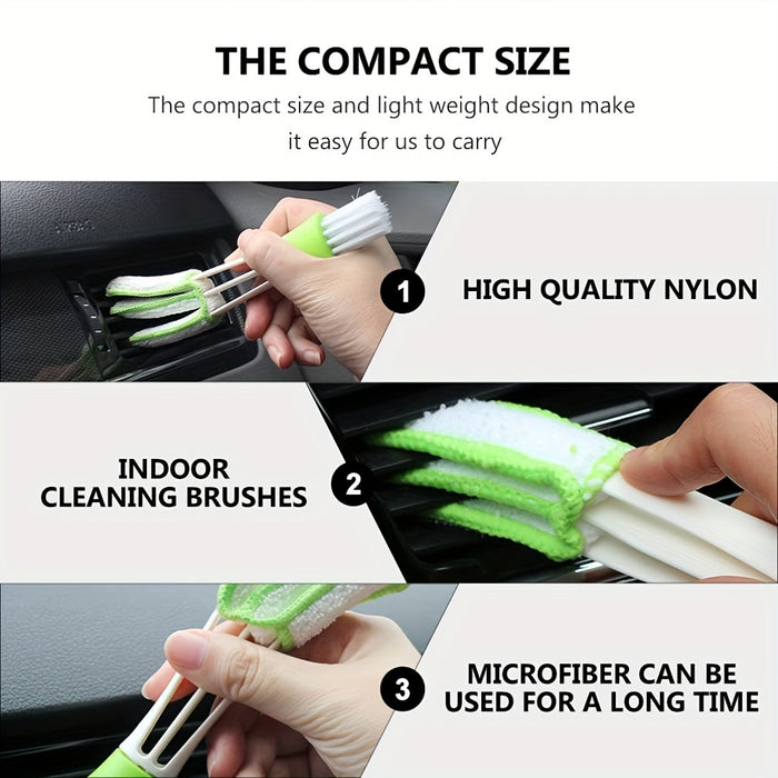 2-in-1 Car Air Conditioning Vent Dust Cleaner: Internal Cleaning Tool for Interior Air Vents