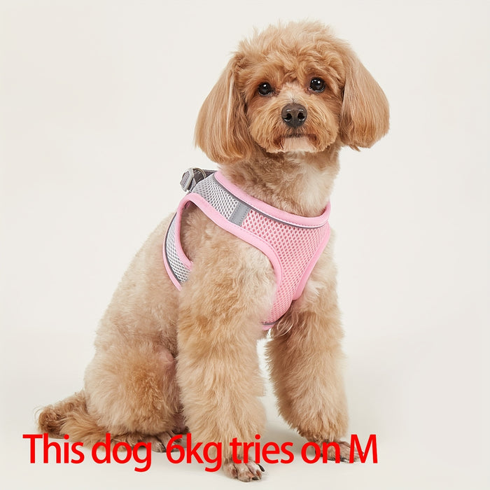 Soft Mesh Pet Harness for Small Dogs: Comfy & Safe Reflective Vest for Walking