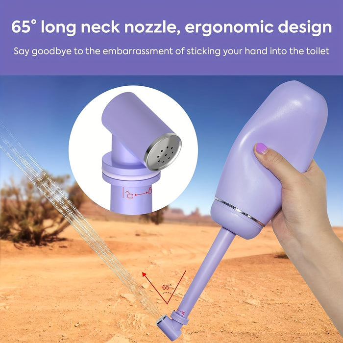 Contemporary Handheld Bidet, 380ml Leakproof Peri Bottle with Tank-Lock, Patented Removable Water Storage, Travel-Friendly, No Electricity Needed, Asian G1/2 Nozzle