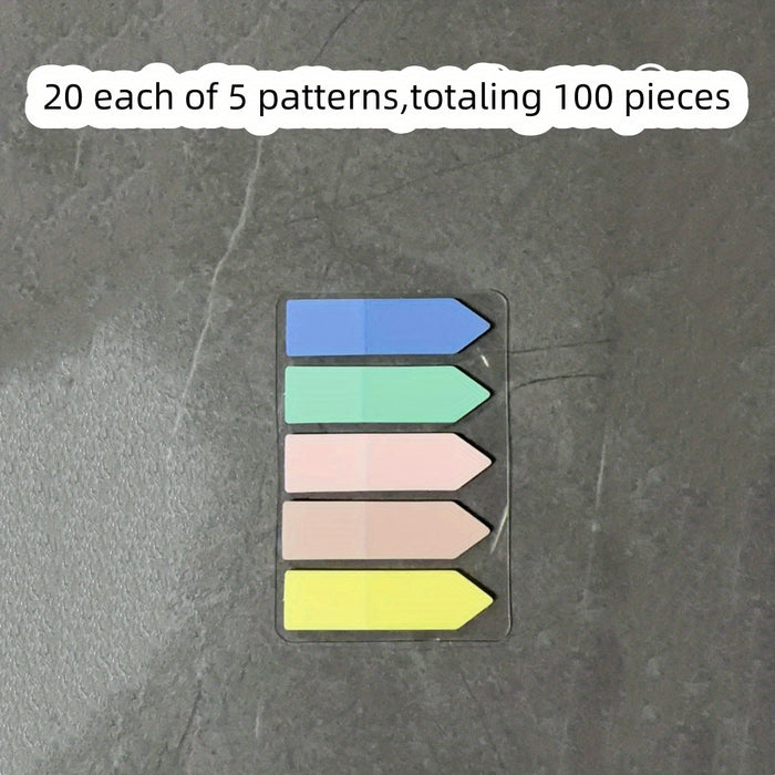 100pcs 100-Pack Portable Sticky Notes: Creative Index Markers & Note Stickers for Students, Index Cards, and Bookmarks