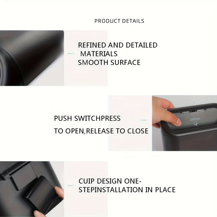 Car Door Hanging Trash Can with Lid Includes 1 Roll of Garbage Bags