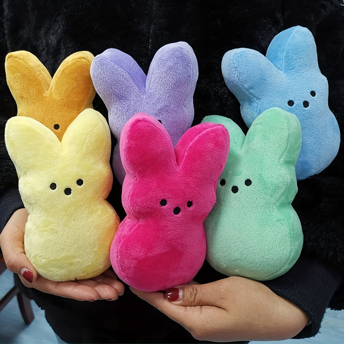 6pcs Easter Bunny Plush Toys Cute Animal Bunny Stuffed Doll Toy Desktop Sofa Decor Comfort Doll Pillow Toys For Kids Easter Decoration, 13cm/5.11inch
