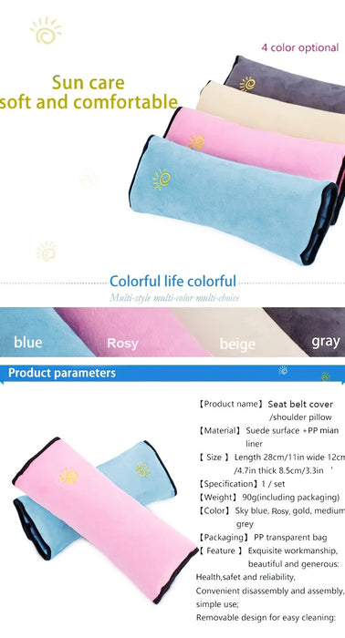 Car Automotive Seat Belt Cover Shoulder Cover Seat Belt Holder Cute Lengthened And Thickened Plush Safety Belt Shoulder Cover