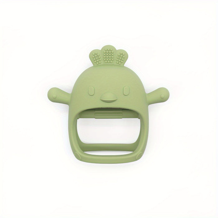 3pcs Cute Cartoon Silicone Teether Toys for Youngsters 3+ Months -, Soft & Durable Chew Toys in Pink, Blue, Green - Machine Washable, Olive Green - Soothes Gums, Ideal for Sucking Needs, Youngsters Toys