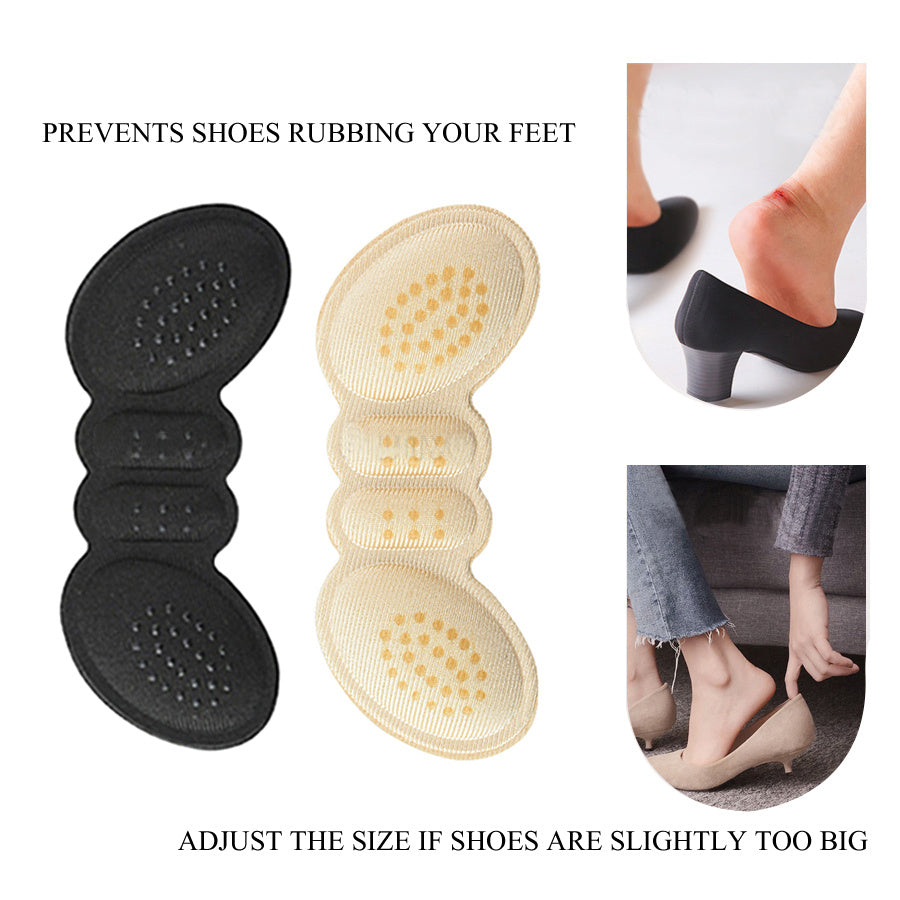 1 Pair/5 Pairs 4D Heel Stickers - Soft Polyester Pads for High Heels, Anti-Slip and Prevents Heel Wear, Invisible Design
