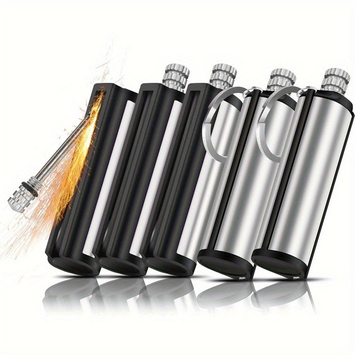 A Pack Of 5 Everlasting Match Lights, A Golden Fire Starter Match Light, A Waterproof Emergency Survival Match Light, Unlimited For Outdoor Camping (oil-free)