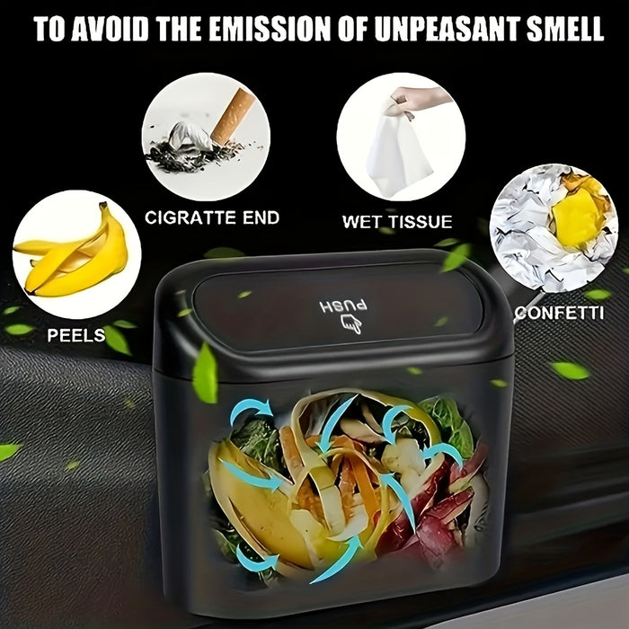 Car Door Hanging Trash Can with Lid Includes 1 Roll of Garbage Bags