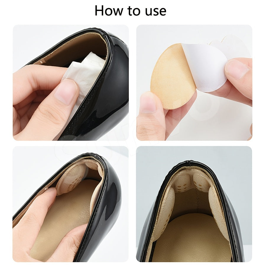 1 Pair/5 Pairs 4D Heel Stickers - Soft Polyester Pads for High Heels, Anti-Slip and Prevents Heel Wear, Invisible Design