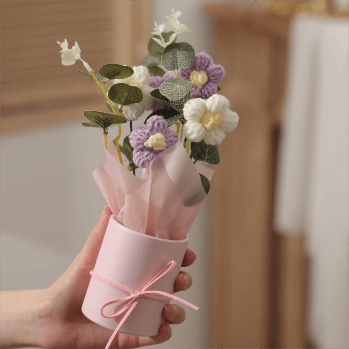 Charming Fleece Puff Tulip in Illuminated Gift Bag - Perfect for Birthday & Holiday Decor, Spring Home Accent, No Battery Required, Flower Decorations