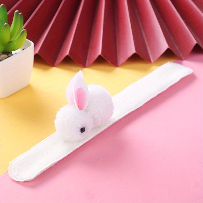 HIMOP Easter Bunny Pp Circle Small Gift Rabbit Ear Pp Circle, Cute White Polyester Non-woven Fabric, for Teen, Easter Holiday