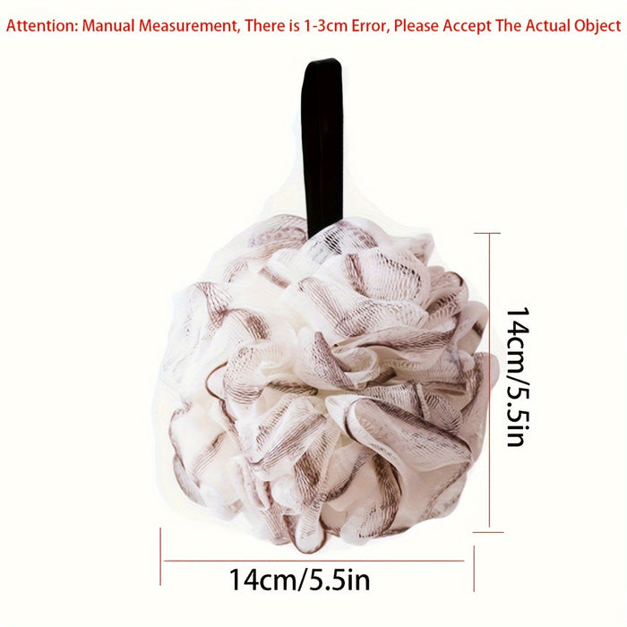 Luxury Soft 3pcs/set PE Bath Sponge - Gentle Exfoliating, Deep Cleansing, Skin Massage, Refreshing Bath Experience with Pearl Embellishment
