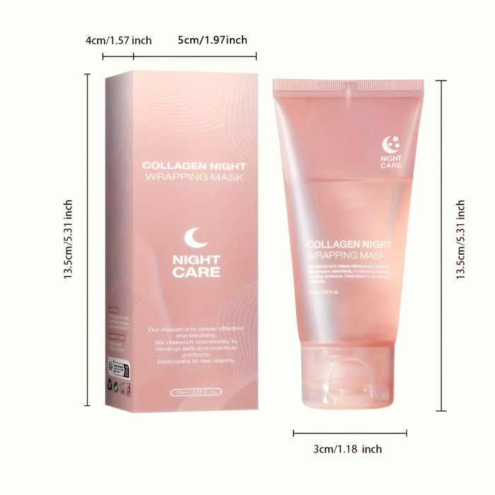 Tyramine Night Mask, Contains Tyramine and Hyaluronic Acid, Collagen, Collagen Mask, Paraben-free, Can Moisturize, Continuous Use Can Improve Skin Quality, Make Skin Feel Smoother, Suitable for Use Before Bed, Suitable for Ho