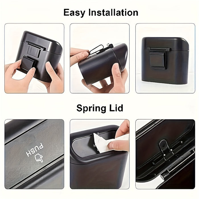 Car Door Hanging Trash Can with Lid Includes 1 Roll of Garbage Bags