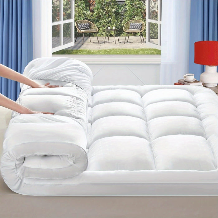 Cooling Mattress Topper, Breathable Extra Thick Mattress Protector with 8-21" Deep Pocket, Comfort Support Back Mattress Pad Cover