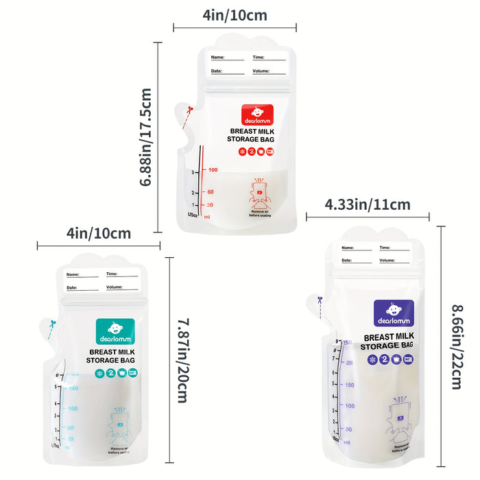 Breast Milk Storage Bags, 3oz Breast Milk Storage Bags and Stand Up Pouch