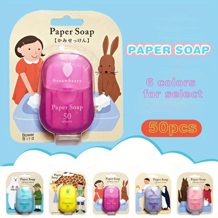 50 Pcs Soap Paper Sheets, Portable Disposable Travel Scented Bath Slice Sheet, Foaming Paper Soap Confetti Slide Flakes For Travel And Outdoor Father's Day Gift