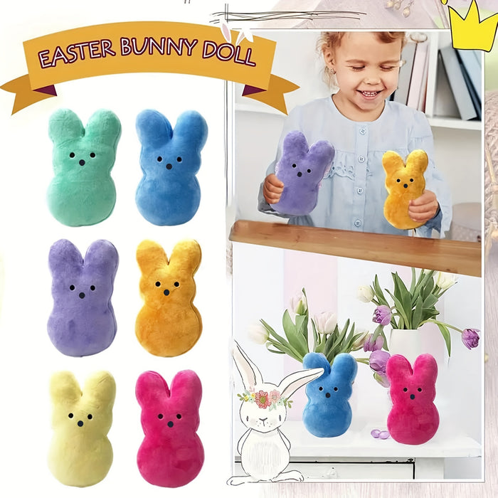 6pcs Easter Bunny Plush Toys Cute Animal Bunny Stuffed Doll Toy Desktop Sofa Decor Comfort Doll Pillow Toys For Kids Easter Decoration, 13cm/5.11inch
