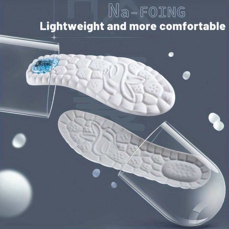 1 Pair TPU Sports Insoles with Explosive Rice Capsules - Shock Absorbing, Breathable, Lightweight Running Inserts for Enhanced Comfort and Support