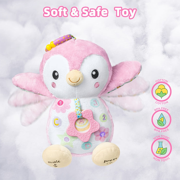 Penguin Baby Toys 0-6-12 Months, Stuffed Animal Plush Toy, Textured HangingRingRattles & Crinkle Sound Paper, Tummy Time Toys For Newborns Toys For 0-6.12Months Boy/Girls, Valentine'S Day, Halloween, Christmas, Easter, And Bi