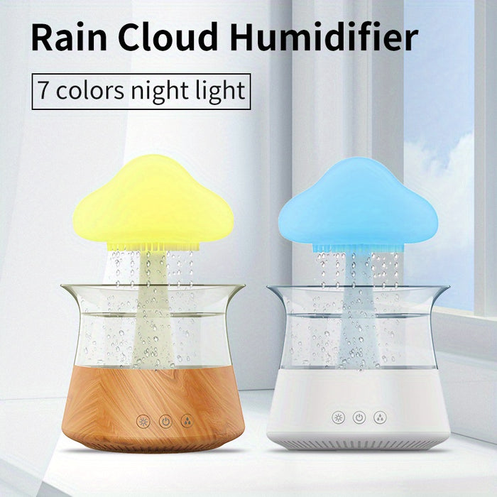 Rain Cloud Aromatherapy Essential Oil Diffuser, Zen Master Diffuser, Rain Cloud Night Light, Mushroom Lamp Diffuser, Mini Humidifier, Desk Fountain, Bedside Sleep Relaxation, Mood-Enhancing Water Droplet Sound.