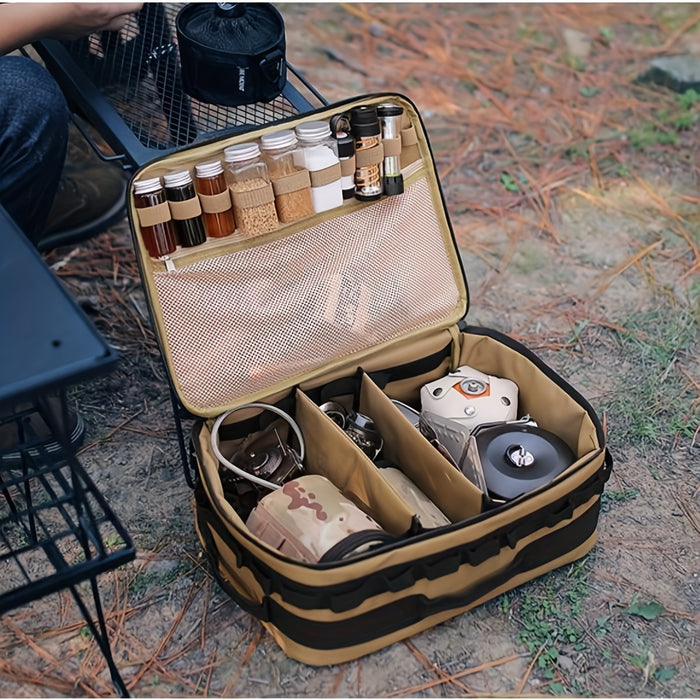 [Large Outdoor Cooking Set] 15L Large Capacity Outdoor Cooking Utensils Set - With Storage Function, Shockproof Picnic Pot And Gas Canister Storage Bag Included - Perfect for Outdoor Party, Camping, Travel