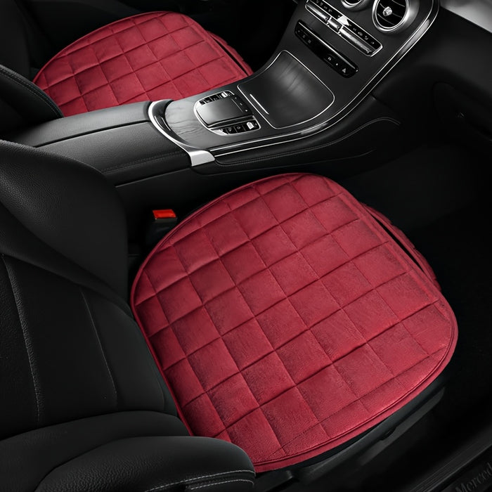 1pc Universal Oval Car Seat Cover, Anti-Slip, Breathable Polyester Fiber, Soft Sponge Filled, Lightweight, Portable, All-Season Vehicle Seat Protector, Hand Wash/Dry Clean Safe