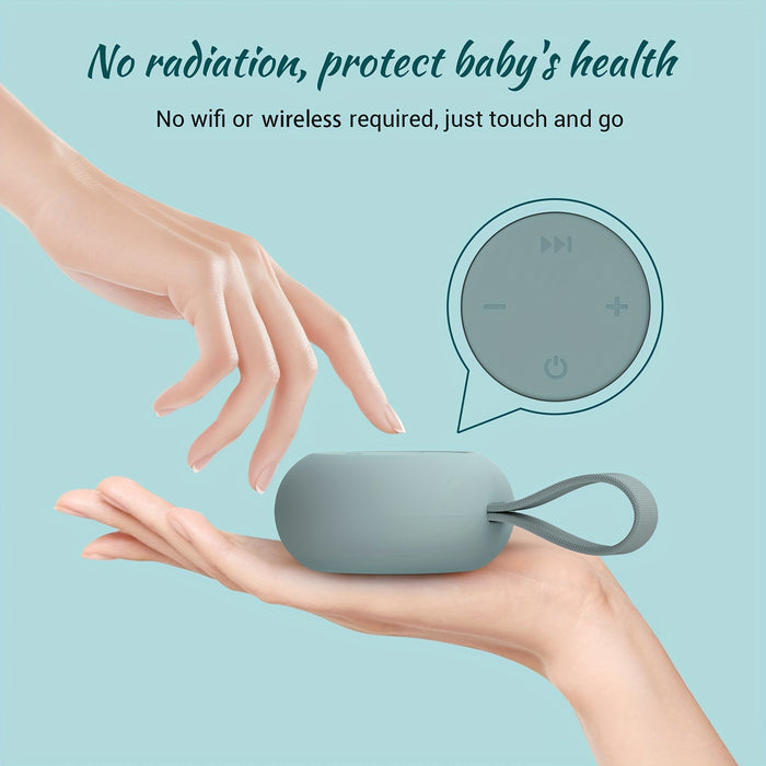 Portable Baby Sound Machine [White Noise For Babies Kids Adults][Baby Sleep Soother][12 Soothing Sounds] 15 Hours Battery Life, Registry Gift, Baby Shower, Clips On Baby Stroller