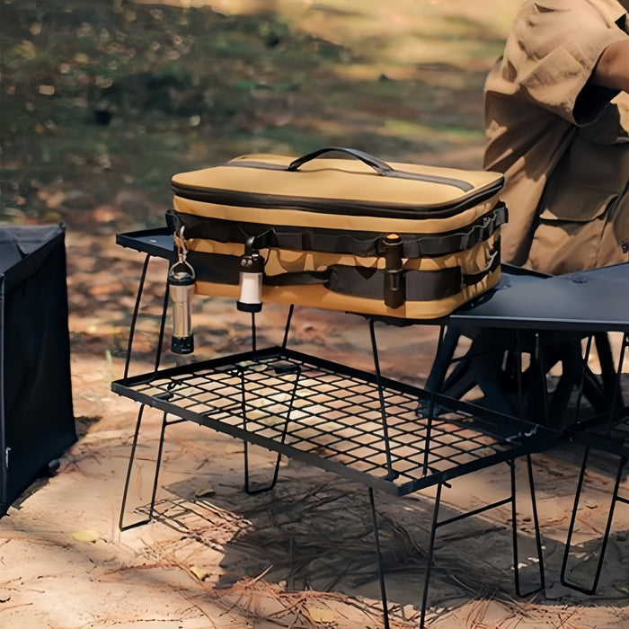 [Large Outdoor Cooking Set] 15L Large Capacity Outdoor Cooking Utensils Set - With Storage Function, Shockproof Picnic Pot And Gas Canister Storage Bag Included - Perfect for Outdoor Party, Camping, Travel